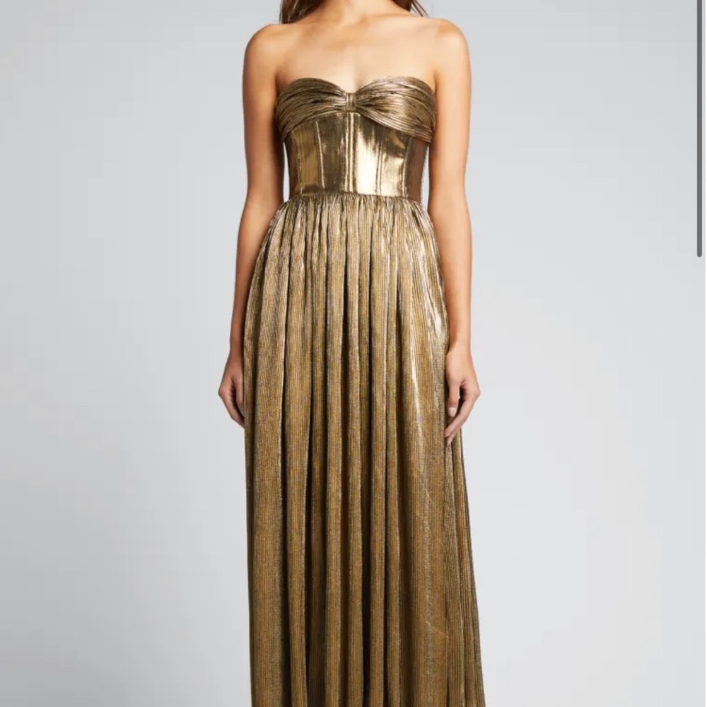 Bronx and Banco - Florence Strapless Metallic Gown